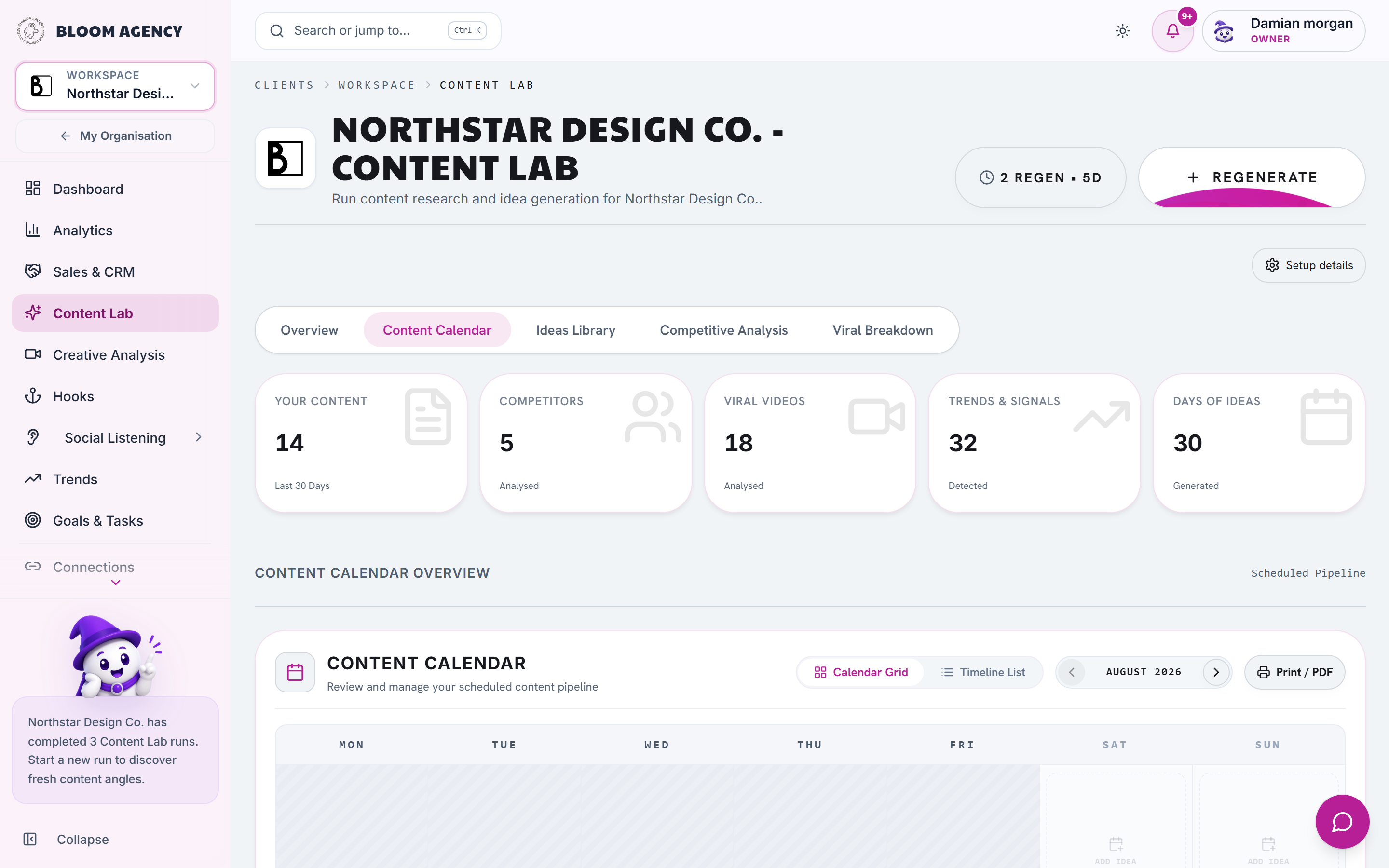 Content Lab Editorial Calendar