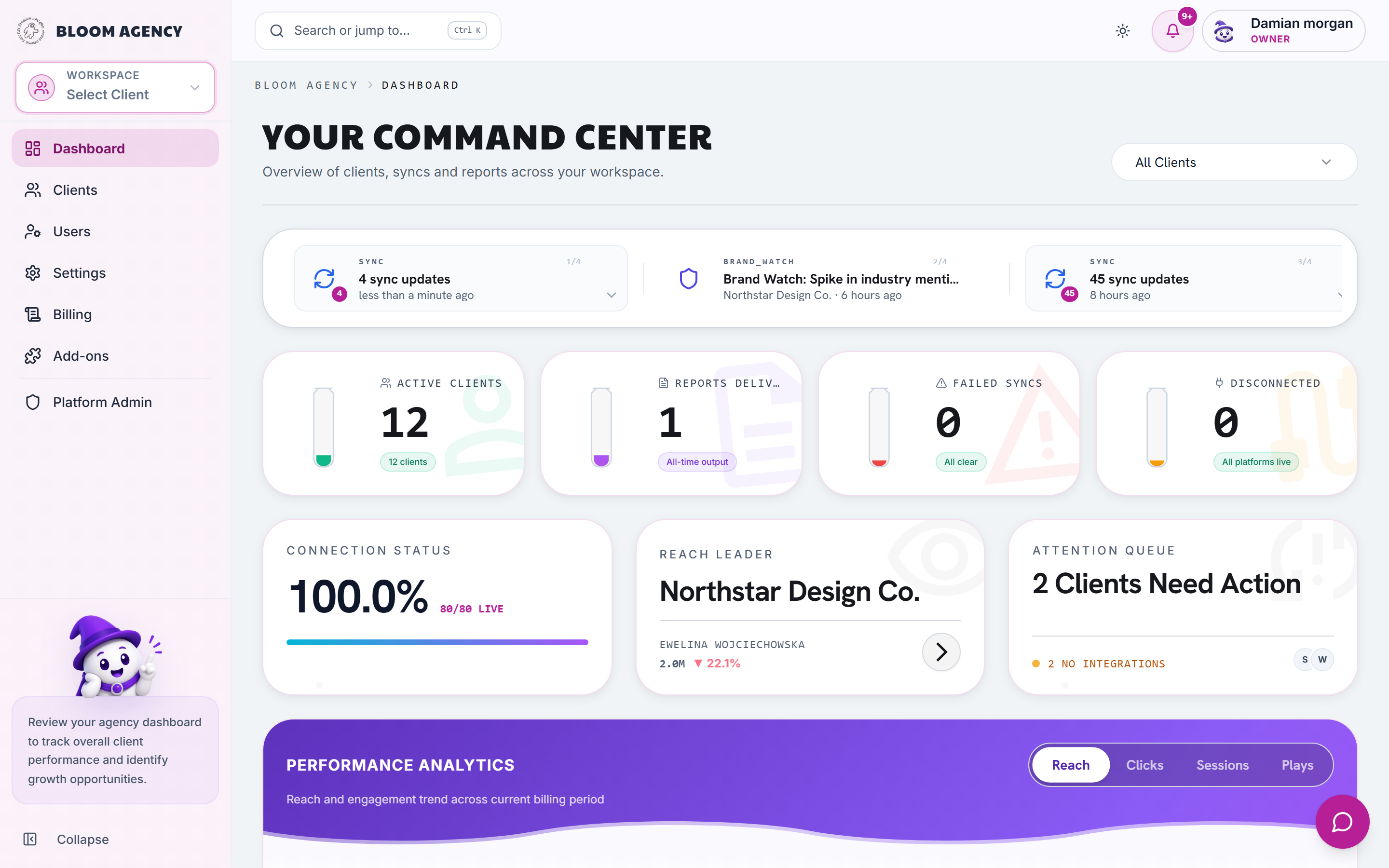 Agency Command Center Dashboard